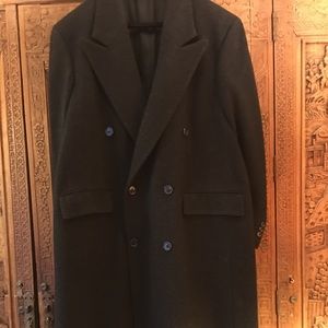 Christian Dior Wool Charcoal Grey Men’s Overcoat